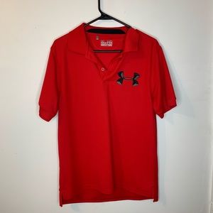 Never worn! Red Under Armour Golf Polo!